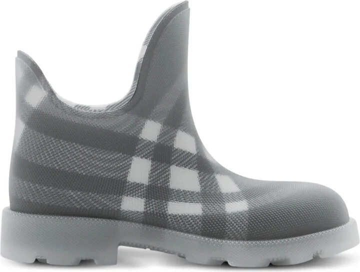 Marsh Vintage-check mesh boots