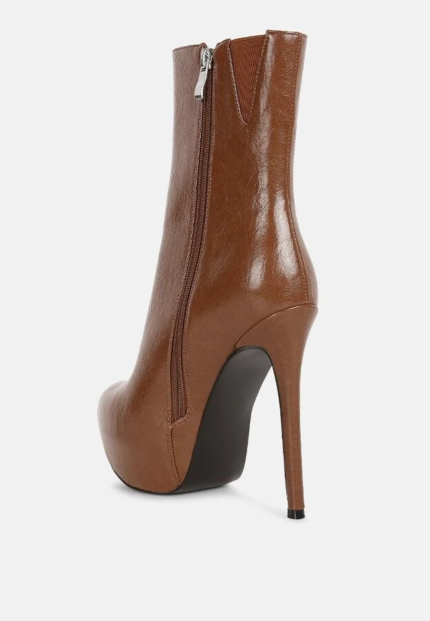 Marsha High Platform Stiletto Ankle Boots - Image 2