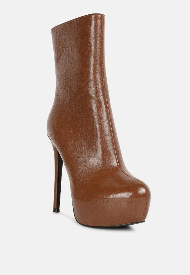 Marsha High Platform Stiletto Ankle Boots - Image 3