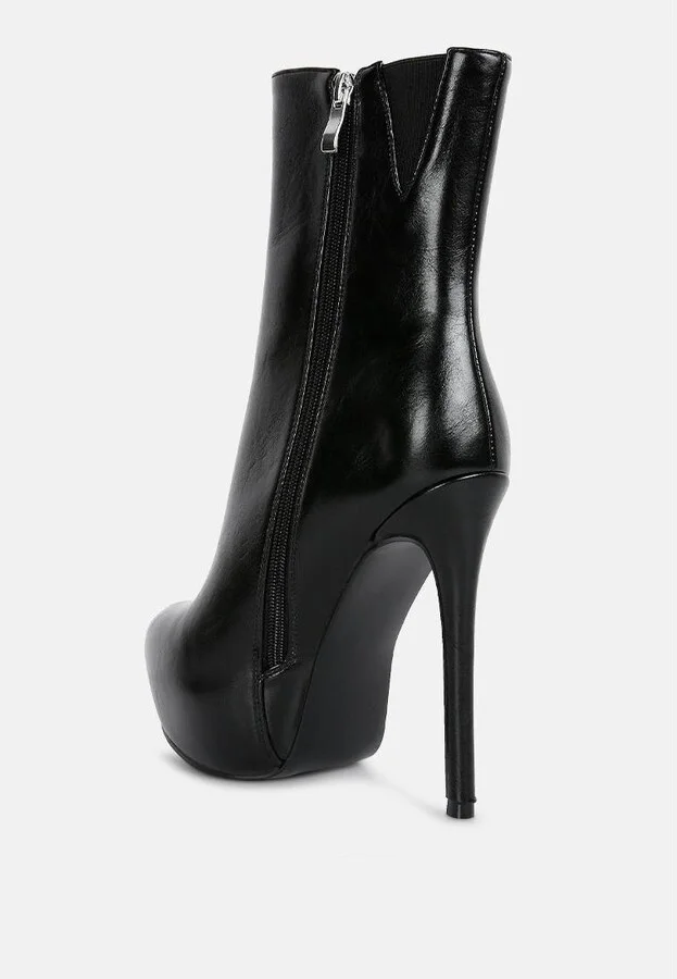 Marsha High Platform Stiletto Ankle Boots - Image 4