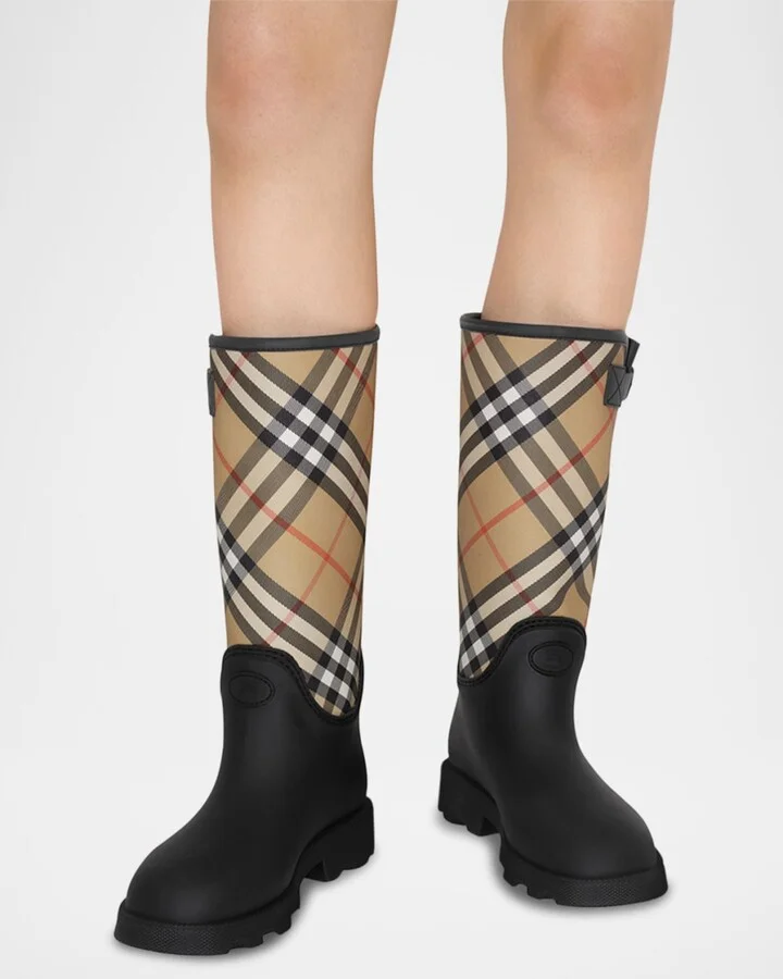Marsha Stamp High Synthetic Rubber Rain Boots - Image 5