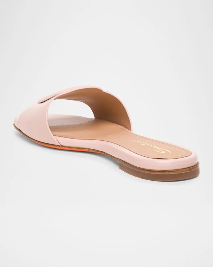 Marta Leather Buckle Flat Sandals - Image 2