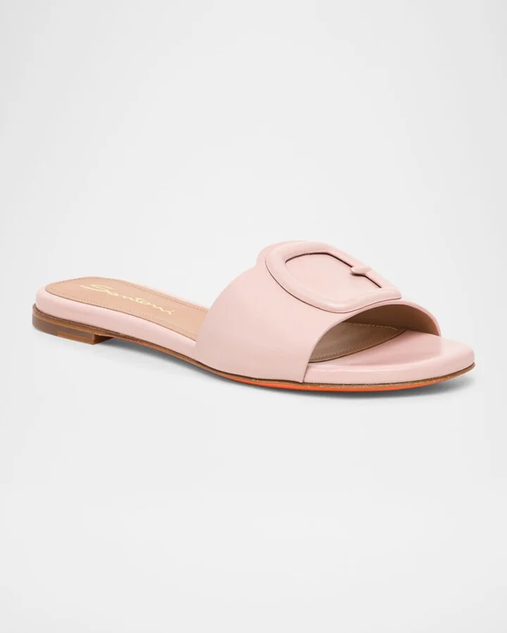 Marta Leather Buckle Flat Sandals - Image 3