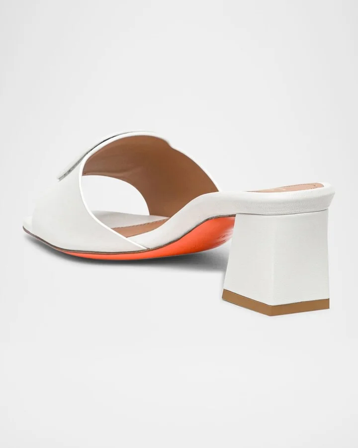 Marta Leather Buckle Mule Sandals - Image 2