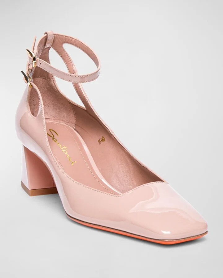 Marta Patent Ankle-Strap Pumps - Image 2