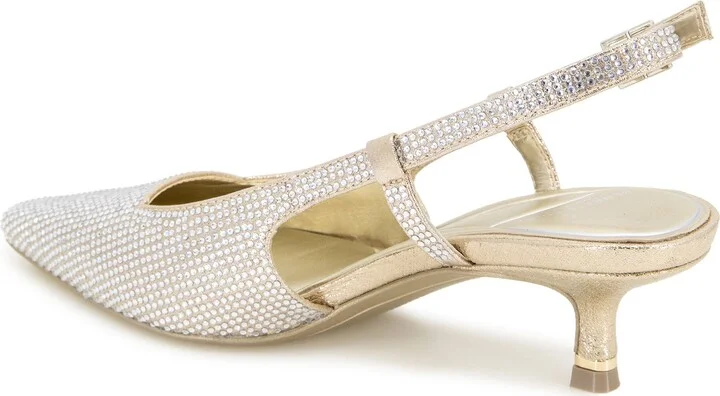 Martha Crystals Slingback Kitten Heel Pump - Image 2