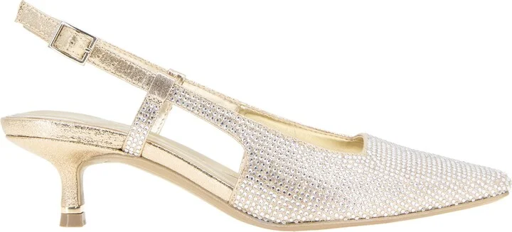 Martha Crystals Slingback Kitten Heel Pump - Image 3