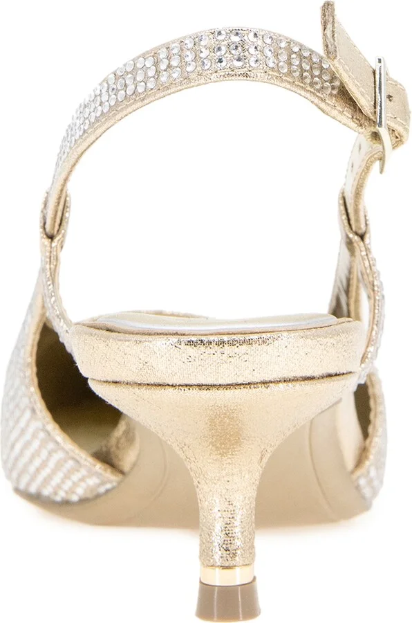 Martha Crystals Slingback Kitten Heel Pump - Image 7