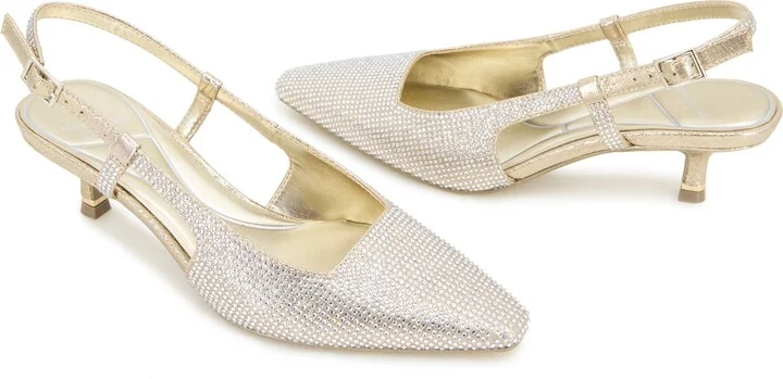 Martha Crystals Slingback Kitten Heel Pump - Image 8