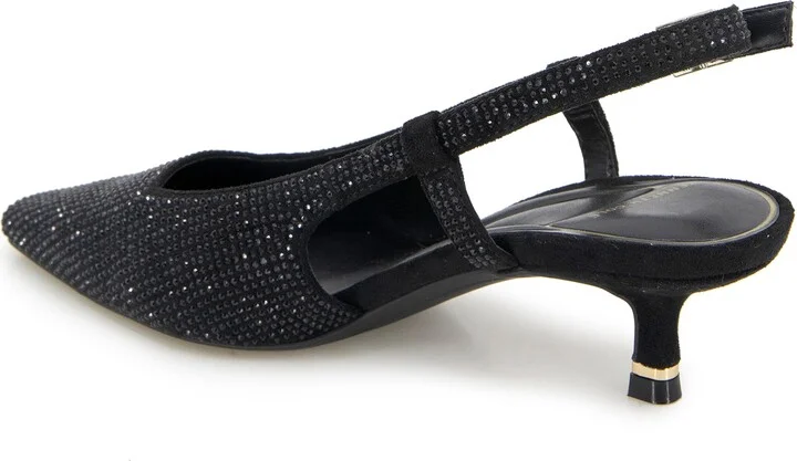 Martha Crystals Slingback Kitten Heel Pump - Image 10