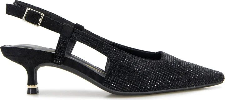 Martha Crystals Slingback Kitten Heel Pump - Image 11