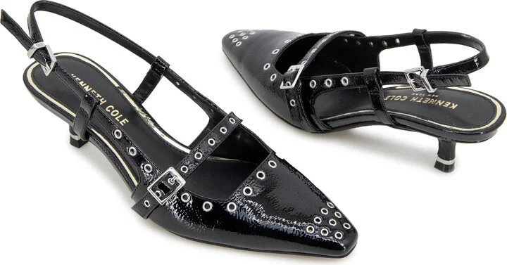 Martha Eyelet Slingback Kitten Heel Pump - Image 8