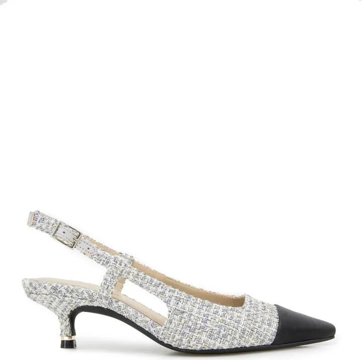 Martha Slingback Cap Toe Kitten Heel Pump - Image 3