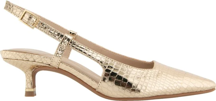Martha Snakeskin Embossed Slingback Pump - Image 2