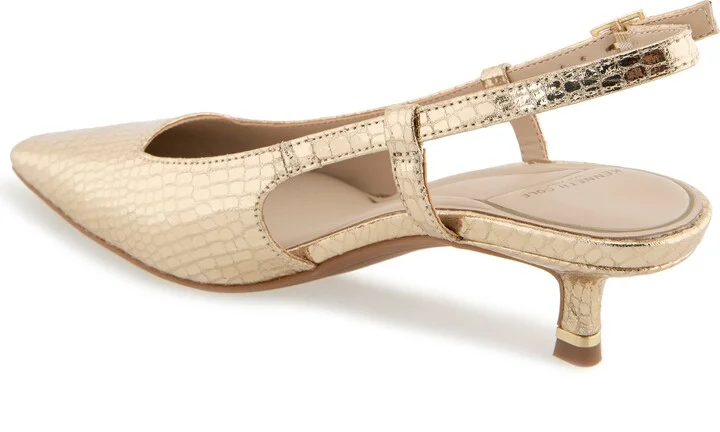 Martha Snakeskin Embossed Slingback Pump - Image 7
