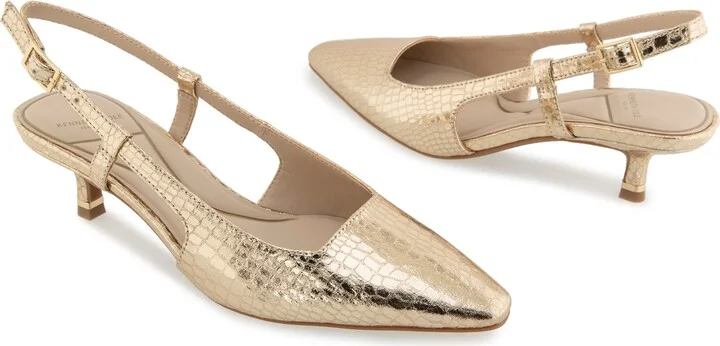 Martha Snakeskin Embossed Slingback Pump - Image 8