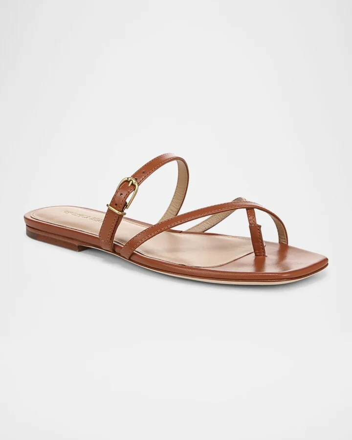 Marthe Crisscross Buckle Flat Slide Sandals - Image 3