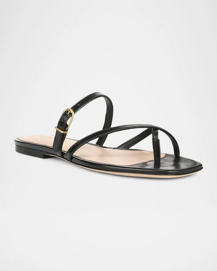 Marthe Crisscross Buckle Flat Slide Sandals - Image 6