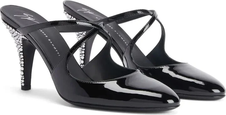 Marthe crystal 85mm mules - Image 2