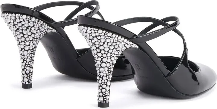 Marthe crystal 85mm mules - Image 3