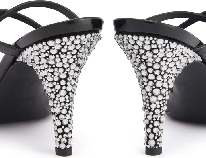 Marthe crystal 85mm mules - Image 4