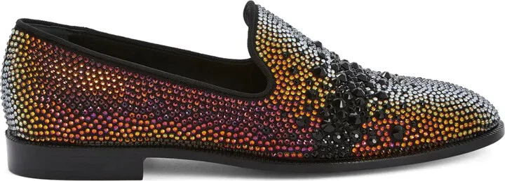 Marthinique crystal-embellished loafers