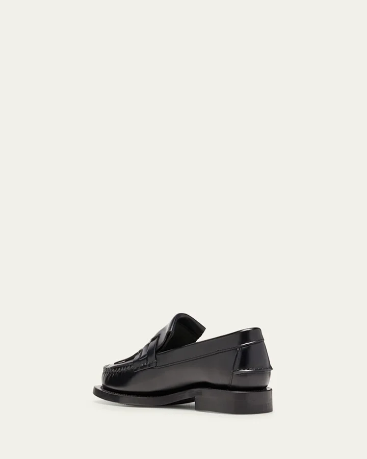 Marti Leather Kiltie Slip-On Loafers - Image 3