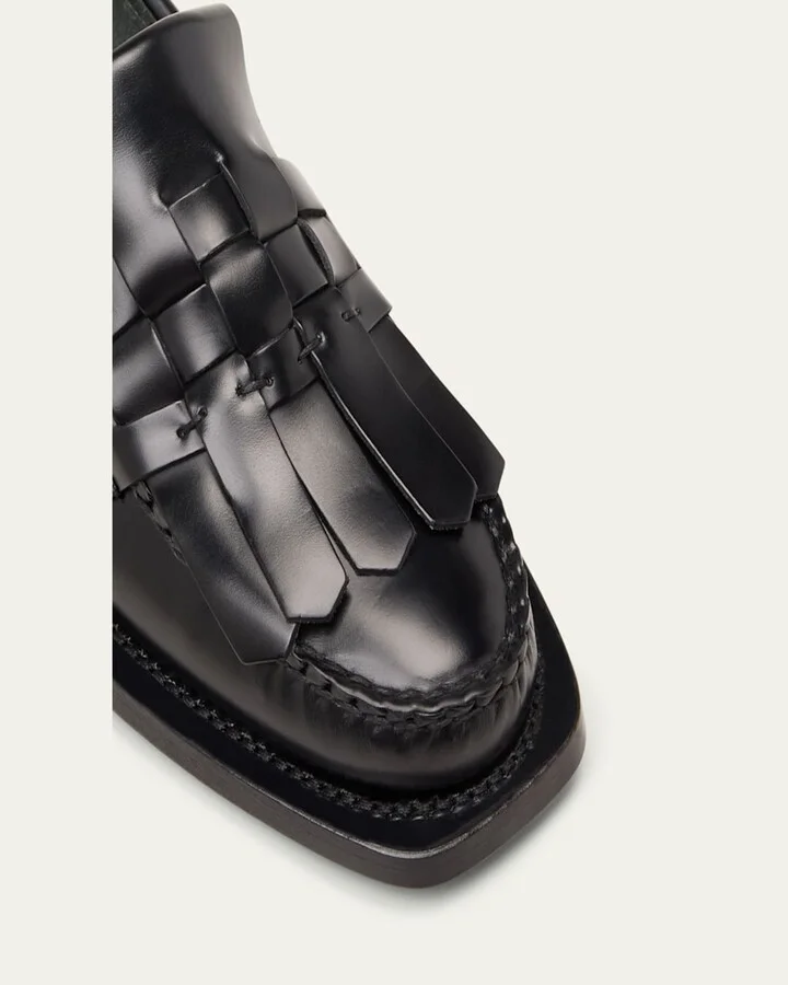 Marti Leather Kiltie Slip-On Loafers - Image 5