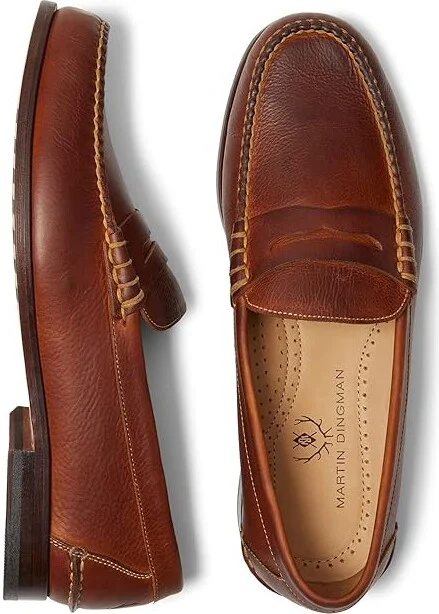 Martin Dingman All American Penny Men's Shoes Chestnut : 8.5 M, Leather