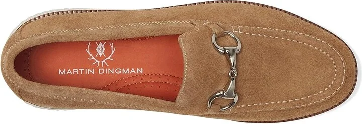 Martin Dingman Countryaire Horse Bit Men's Slip on Shoes Khaki : 8.5 M, Suede - Image 2