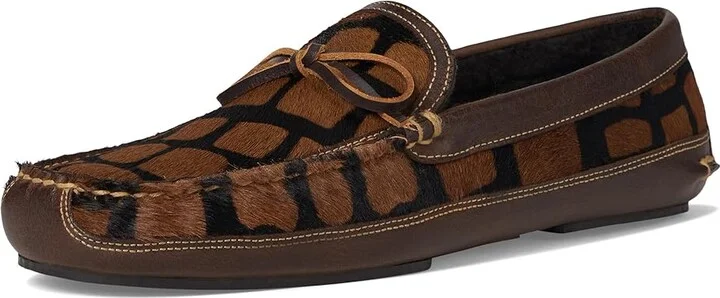 Martin Dingman Cozy Country Bow Tie Men's Slippers Giraffe : 13 M, Leather - Image 5