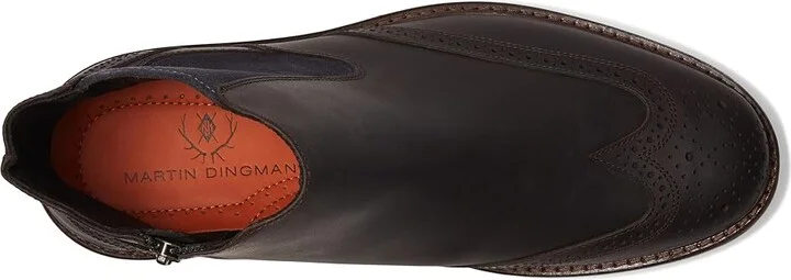 Martin Dingman McKinley Wingtip Boot Men's Lace-up Boots Dark Chocolate : 12 M, Leather - Image 2