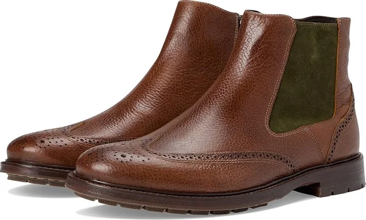 Martin Dingman McKinley Wingtip Boot Men's Lace-up Boots Oak : 10.5 M, Leather