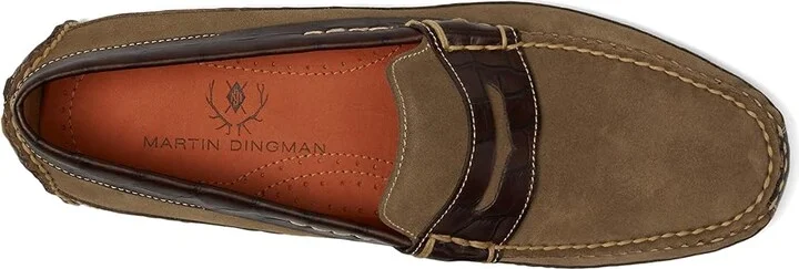 Martin Dingman Monte Carlo Penny Driving Style Loafer Men's Shoes Earth : 11.5 M, Leather - Image 2
