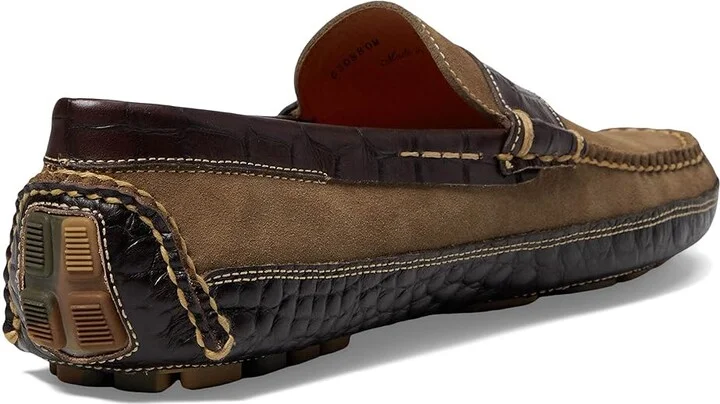 Martin Dingman Monte Carlo Penny Driving Style Loafer Men's Shoes Earth : 11.5 M, Leather - Image 4