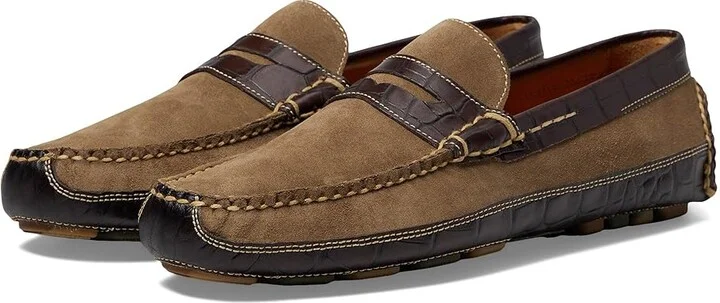 Martin Dingman Monte Carlo Penny Driving Style Loafer Men's Shoes Earth : 11.5 M, Leather