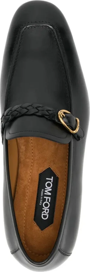 Martin woven-strap leather loafers - Image 4