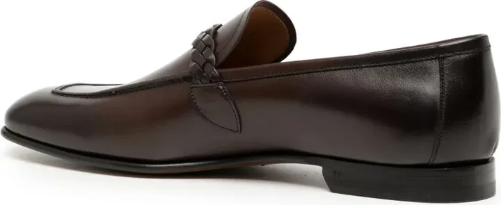 Martin woven-strap leather loafers - Image 3