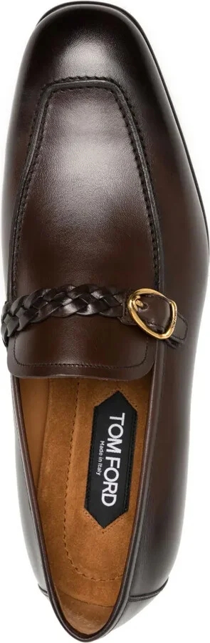 Martin woven-strap leather loafers - Image 4
