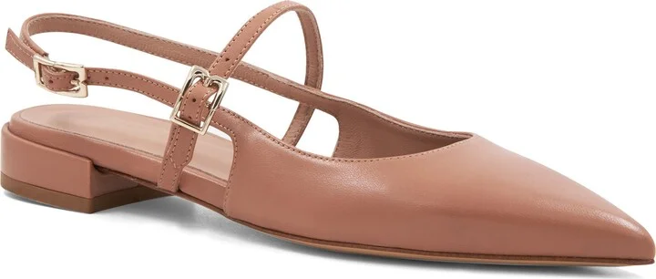 Martina Slingback Mary Jane Pointed Toe Flat