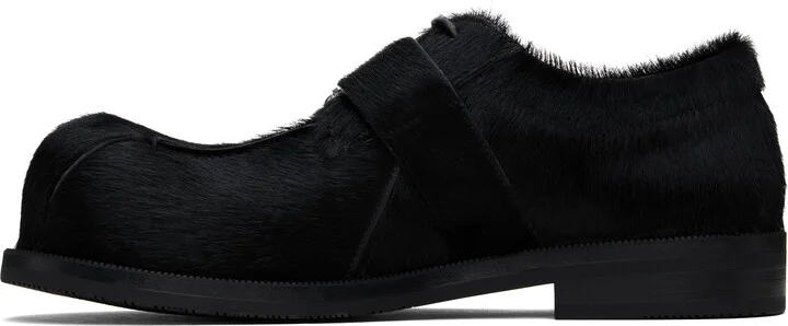 Martine Rose Black Bulb Toe Buckle Loafers - Image 3
