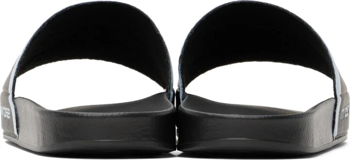 Martine Rose Black 'High On Hope' Pool Slides - Image 2