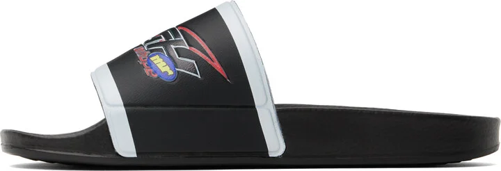 Martine Rose Black 'High On Hope' Pool Slides - Image 3