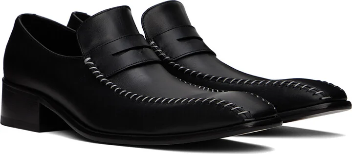 Martine Rose Black Snout Stitch Loafers - Image 4
