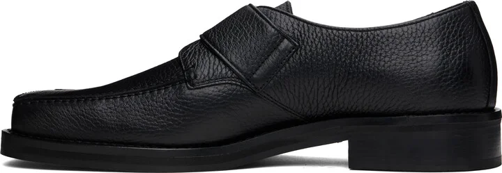 Martine Rose Black Square Toe Buckle Loafers - Image 3