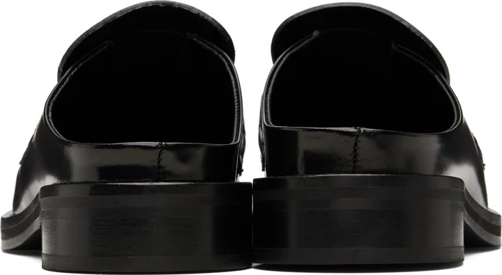 Martine Rose Black Square Toe Mules - Image 2