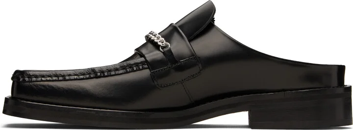 Martine Rose Black Square Toe Mules - Image 3