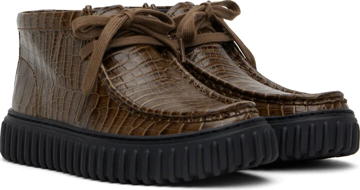 Martine Rose Brown Clarks Edition Torhill Hi Boots - Image 4