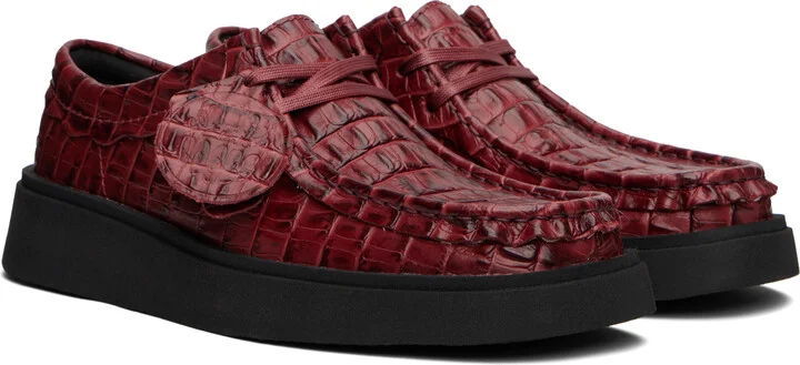 Martine Rose Burgundy Clarks Edition Torview Derbys - Image 4