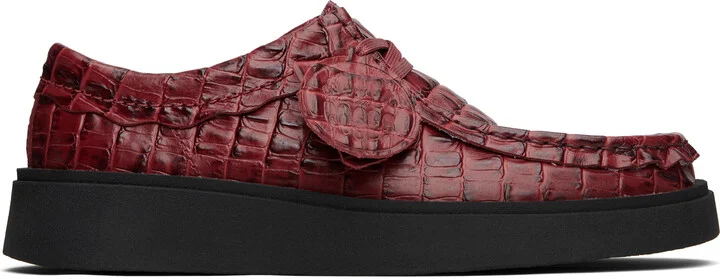 Martine Rose Burgundy Clarks Edition Torview Derbys